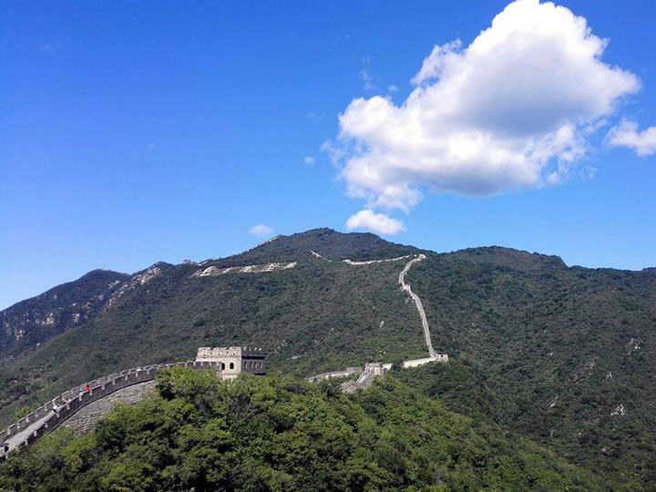 Rita and her tourists at the Mutianyu Great Wall(pic2)